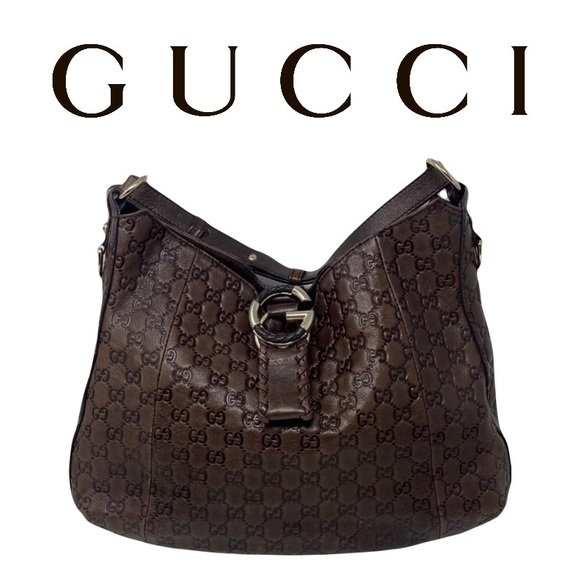 Handbags - GUCCI 🚨FINAL PRICEDROP🚨 Embossed Monogram Chocolate Brown Guccissima Bag